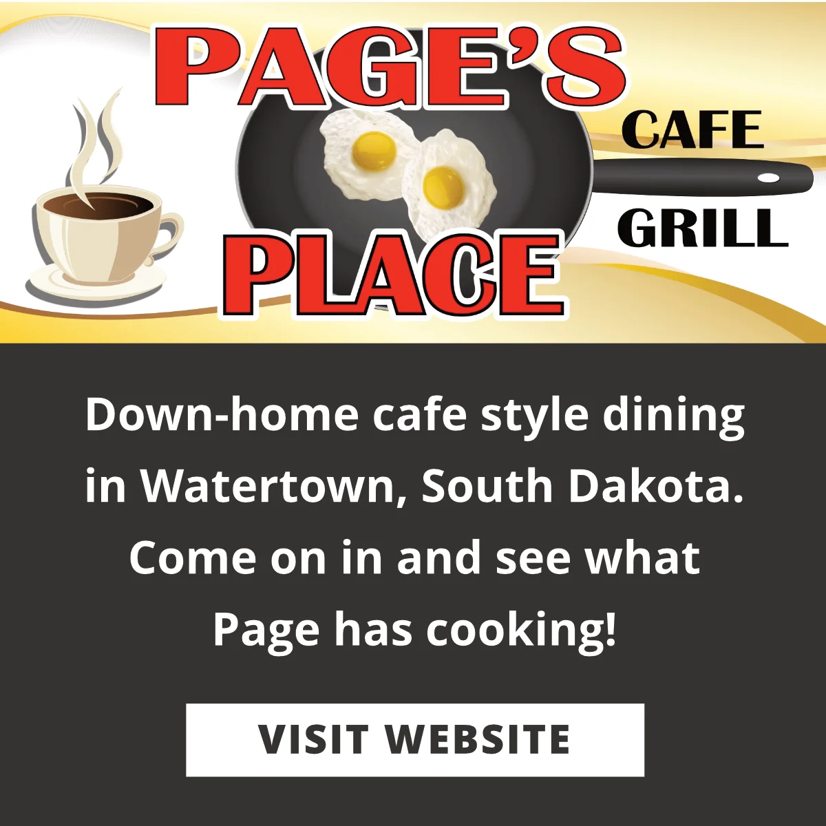 Pages Place Cafe & Grill - Watertown, SD.  Visit site.
