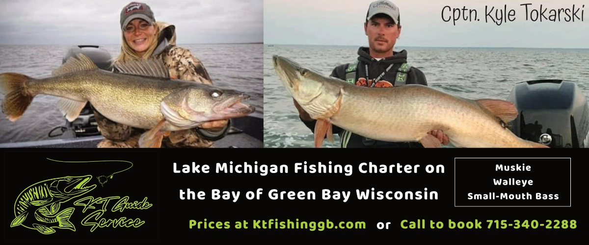 KT Guide Service - Lake Michigan Fishing Charter on the bay of Green Bay, WI. Call to book 715-340-2288.  Visit Website